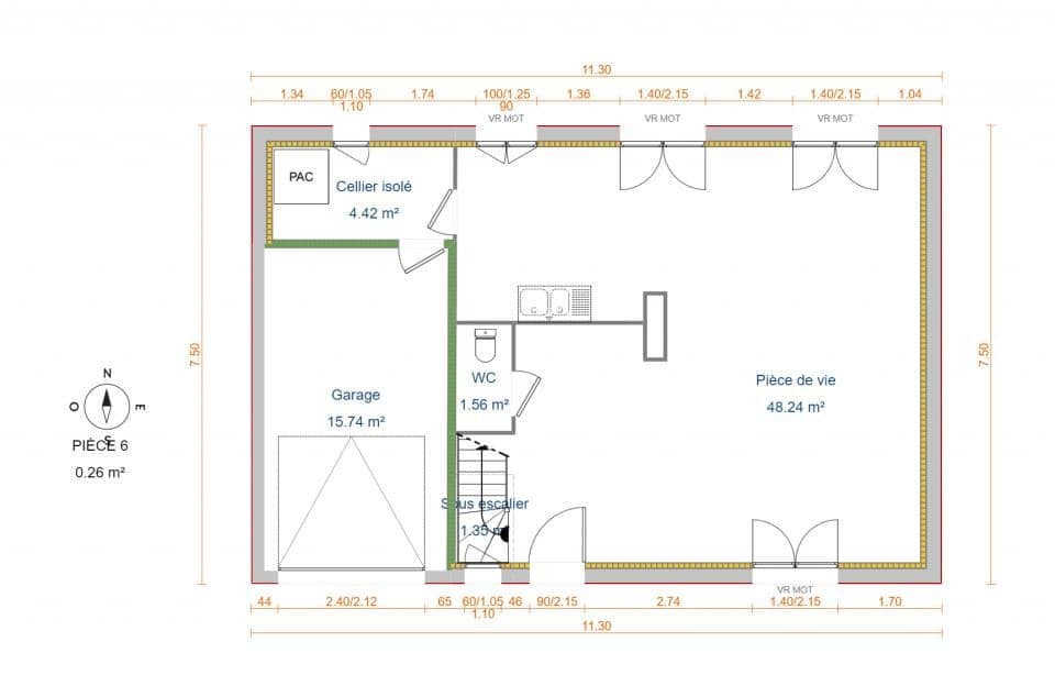 Maison neuve - Terrain à bâtir  () à Chaumont-en-Vexin (60), prix 286 500 €