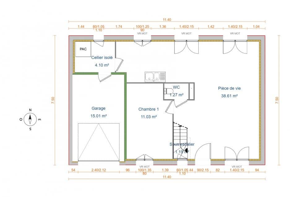Maison neuve - Terrain à bâtir Magny-en-Vexin (95420) à Magny-en-Vexin (95), prix 299 700 €