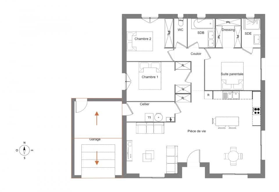 Maison neuve - Terrain à bâtir  () à Roujan (34), prix 265 000 €
