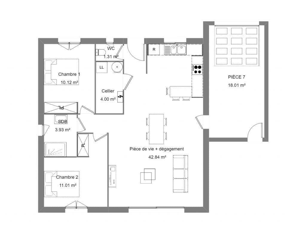 Maison neuve - Terrain à bâtir () à Pouzolles (34), prix 215 000 €