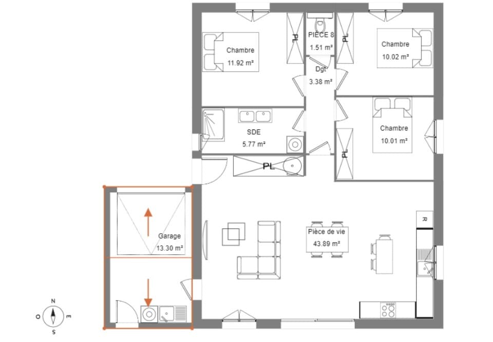 Maison neuve - Terrain à bâtir () à Pouzolles (34), prix 225 000 €