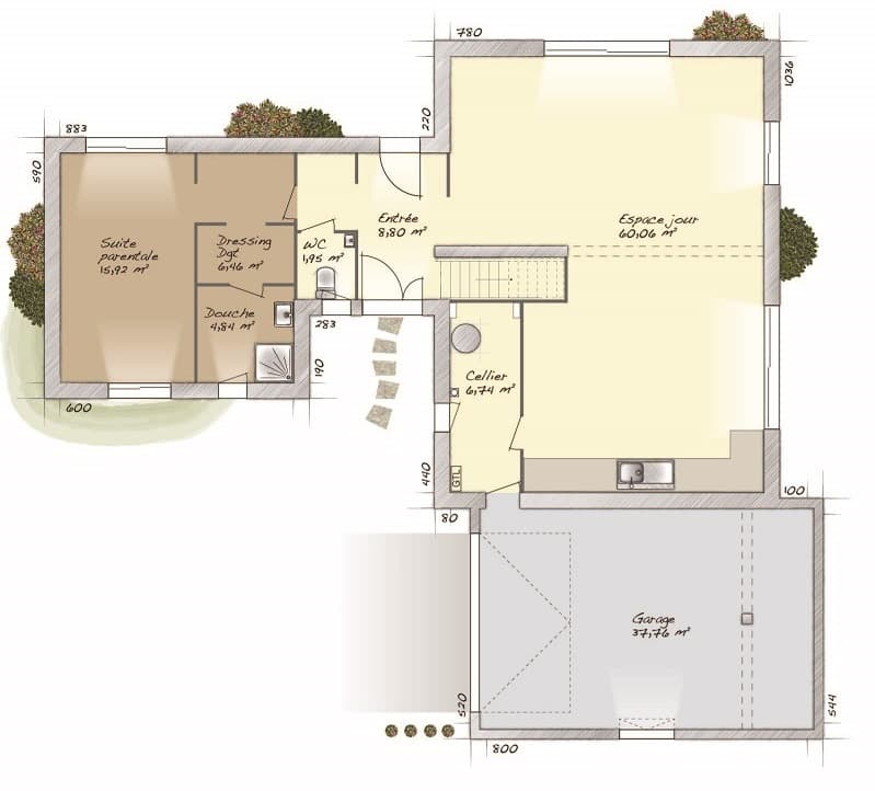 Maison neuve - Terrain à bâtir Aubepierre-Ozouer-le-Repos (77720) à Aubepierre-Ozouer-le-Repos (77), prix 422 000 €