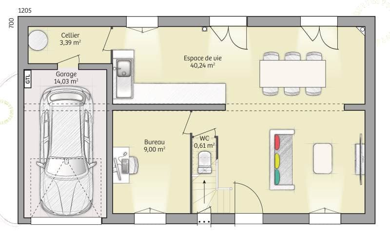 Maison neuve - Terrain à bâtir Saint-Martin-en-Bière (77630) à Saint-Martin-en-Bière (77), prix 324 000 €