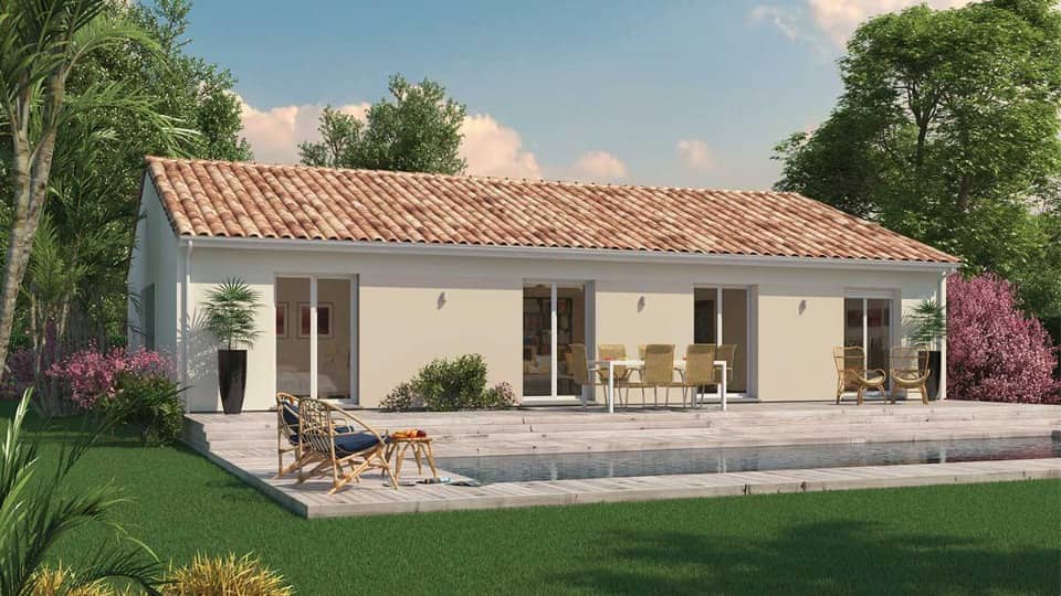 Maison neuve - Terrain à bâtir  () à Budos (33), prix 268 000 €