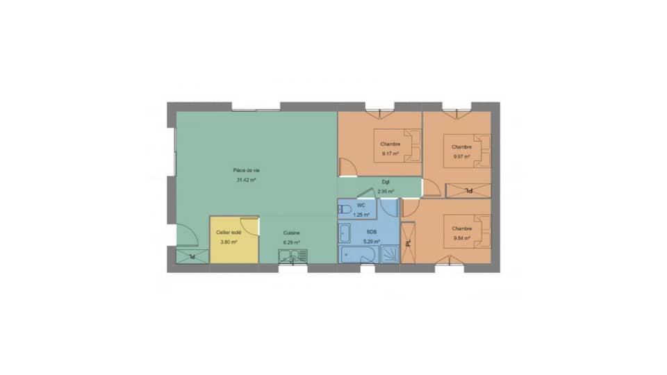 Maison neuve - Terrain à bâtir  () à Le Bignon (44), prix 318 500 €