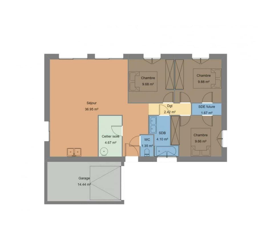 Maison neuve - Terrain à bâtir () à Les Sorinières (44), prix 399 000 €