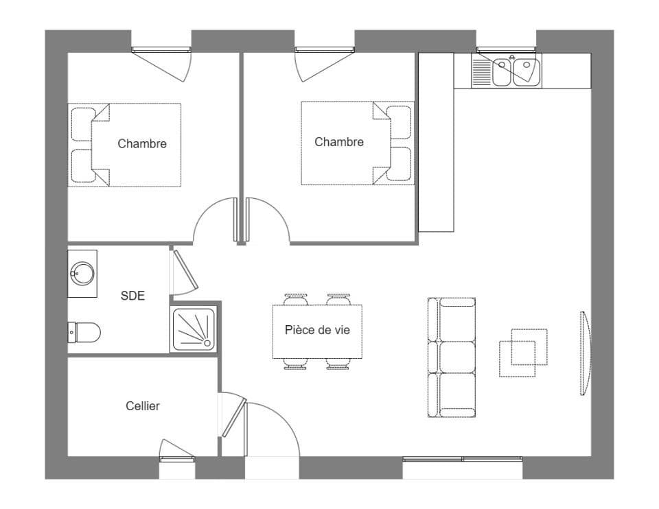 Maison neuve - Terrain à bâtir () à Abbaretz (44), prix 194 700 €