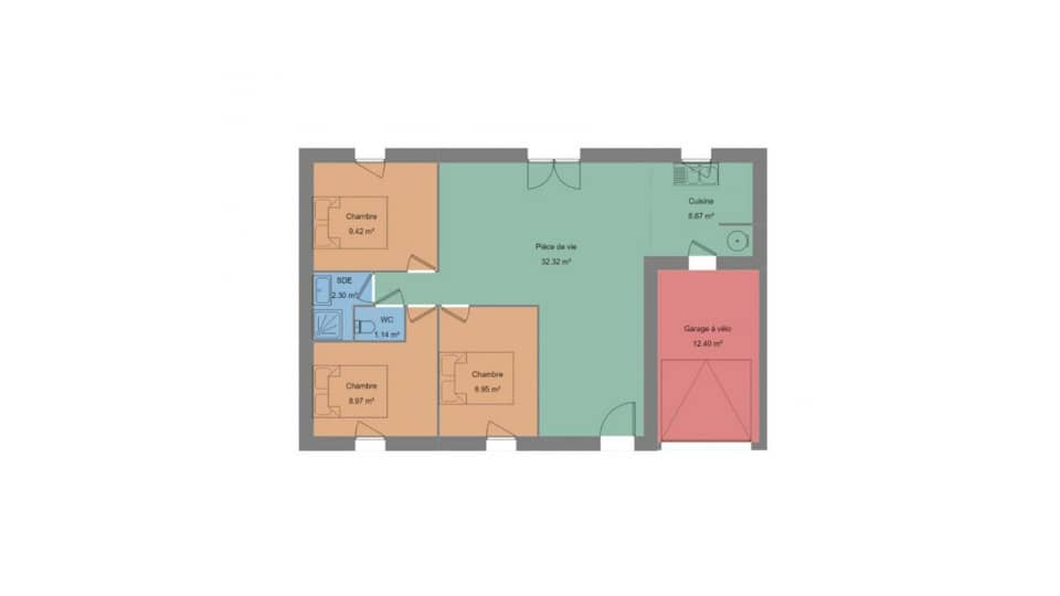 Maison neuve - Terrain à bâtir  () à Mouzillon (44), prix 226 100 €