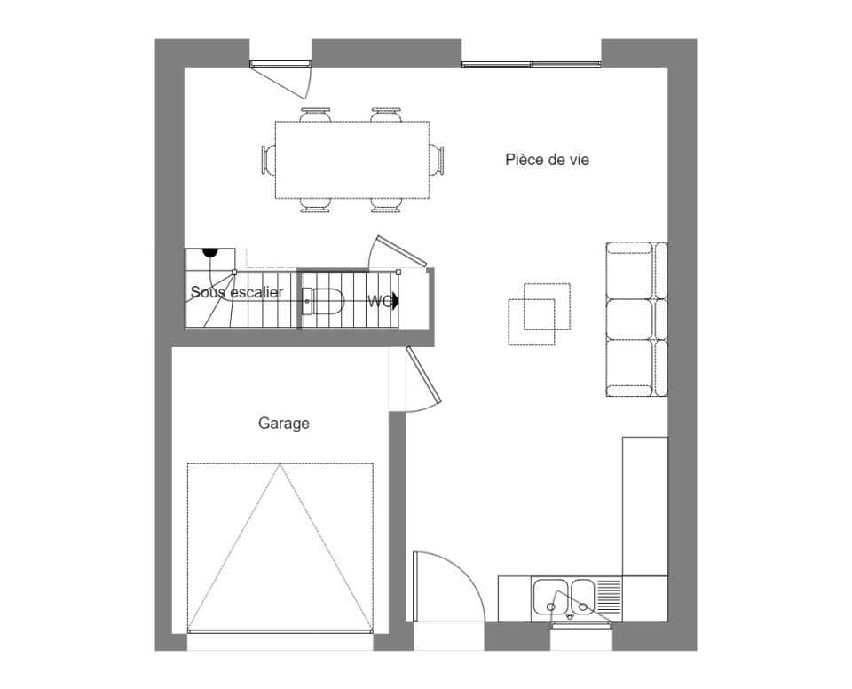 Maison neuve - Terrain à bâtir () à Mouzeil, prix 182 500 €