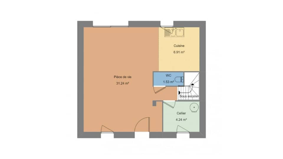 Maison neuve - Terrain à bâtir () à La Varenne, prix 269 000 €