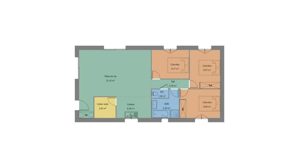 Maison neuve - Terrain à bâtir () à Vue (44), prix 271 000 €