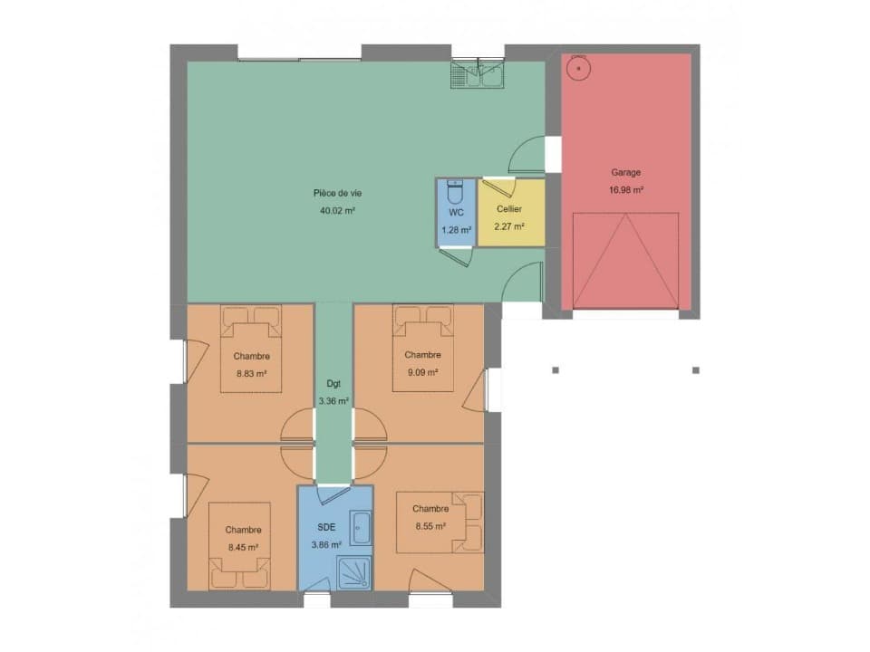 Maison neuve - Terrain à bâtir () à Rezé (44), prix 461 500 €
