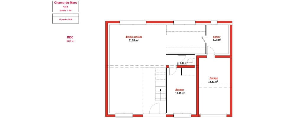 Maison neuve - Terrain à bâtir Rueil-Malmaison (92500) à Rueil-Malmaison (92), prix 1 257 000 €