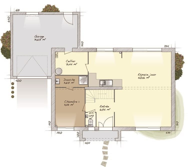 Maison neuve - Terrain à bâtir Saint-Ouen-l'Aumône (95310) à Saint-Ouen-l'Aumône (95), prix 464 910 €