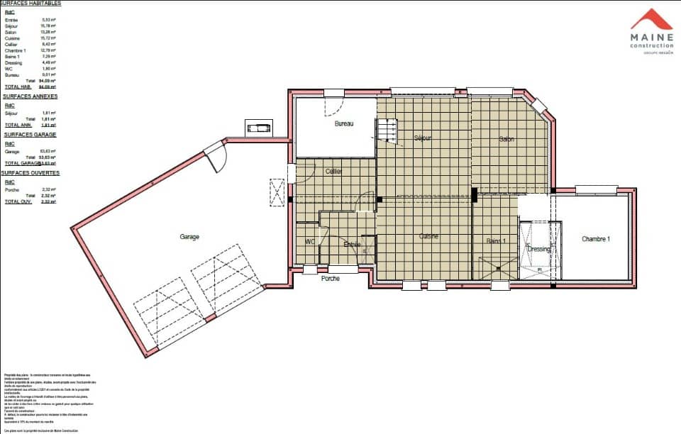 Maison neuve - Terrain à bâtir Le Mans (72000) à Le Mans, prix 389 000 €
