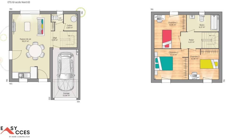Maison neuve - Terrain à bâtir Le Mans (72000) à Le Mans, prix 275 000 €