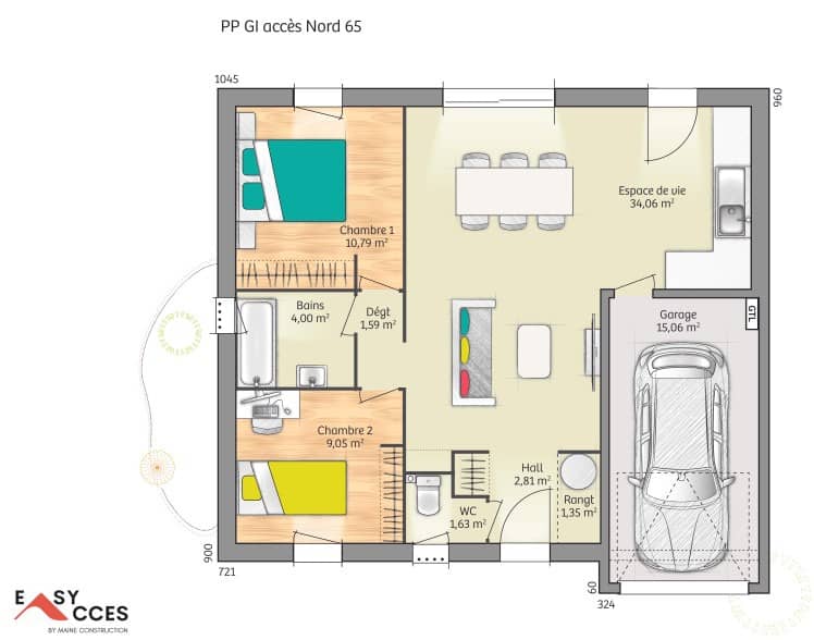 Maison neuve - Terrain à bâtir Le Mans (72000) à Le Mans, prix 215 000 €