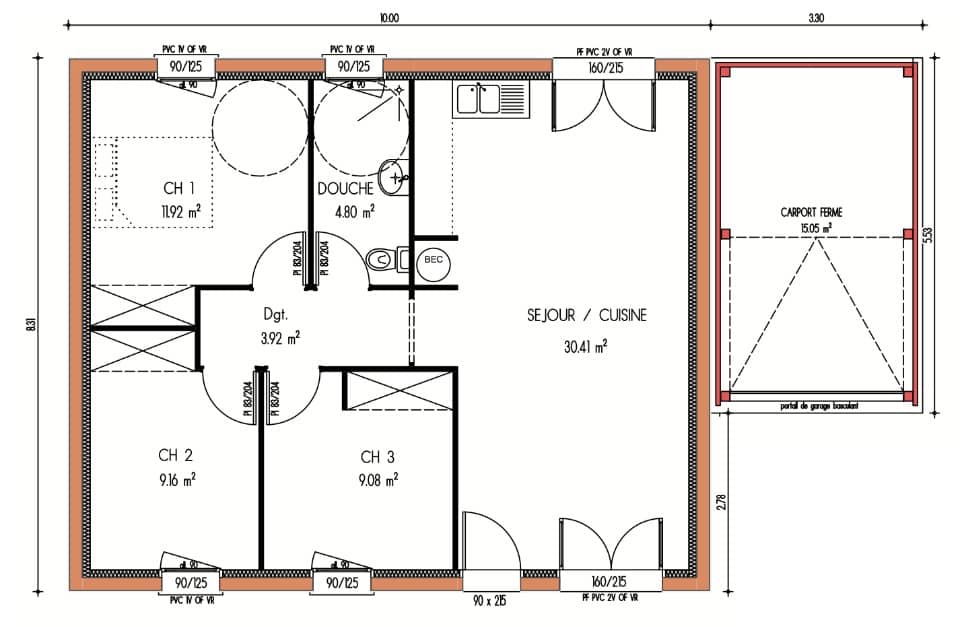 Maison neuve - Terrain à bâtir Saint-Ouen-en-Belin (72220) à Saint-Ouen-en-Belin, prix 193 000 €