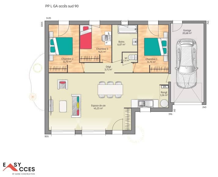 Maison neuve - Terrain à bâtir Coulans-sur-Gée (72550) à Coulans-sur-Gée, prix 225 000 €