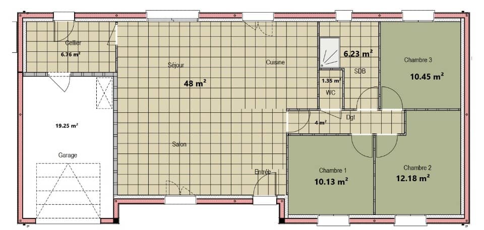 Maison neuve - Terrain à bâtir () à Sargé-lès-le-Mans, prix 295 000 €