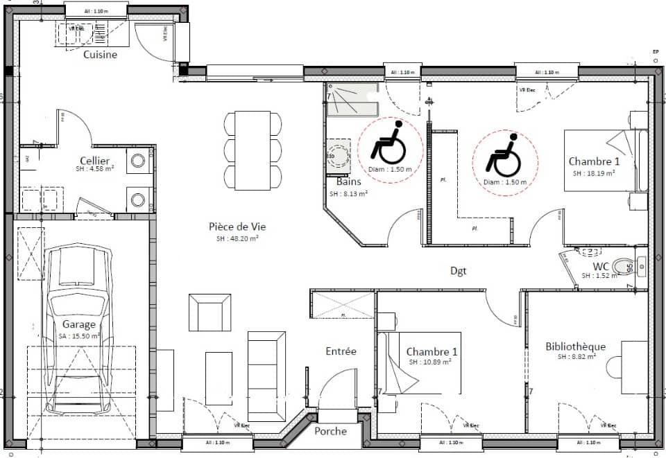 Maison neuve - Terrain à bâtir () à Sargé-lès-le-Mans, prix 345 000 €