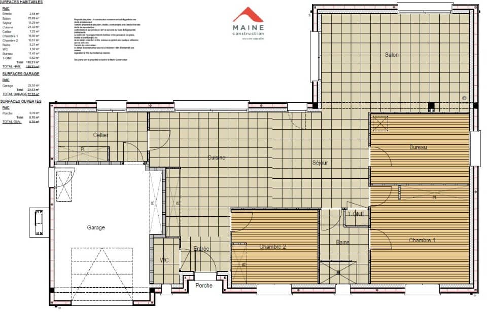 Maison neuve - Terrain à bâtir () à Sargé-lès-le-Mans (72), prix 368 000 €