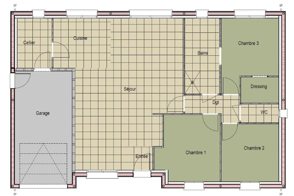Maison neuve - Terrain à bâtir Neuville-sur-Sarthe (72190) à Neuville-sur-Sarthe (72), prix 289 000 €
