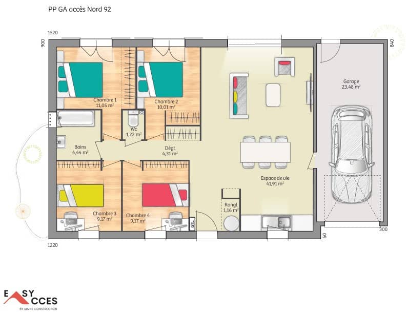 Maison neuve - Terrain à bâtir Le Mans (72100) à Le Mans, prix 289 000 €
