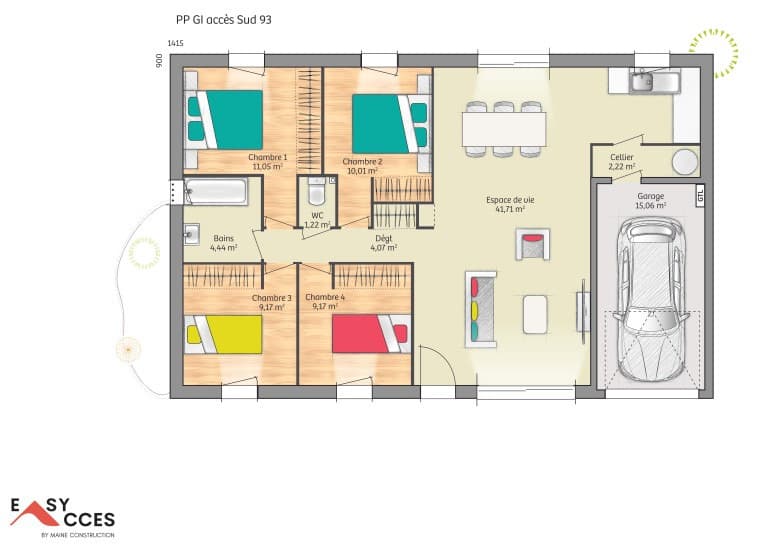 Maison neuve - Terrain à bâtir Le Mans (72100) à Le Mans (72), prix 311 000 €