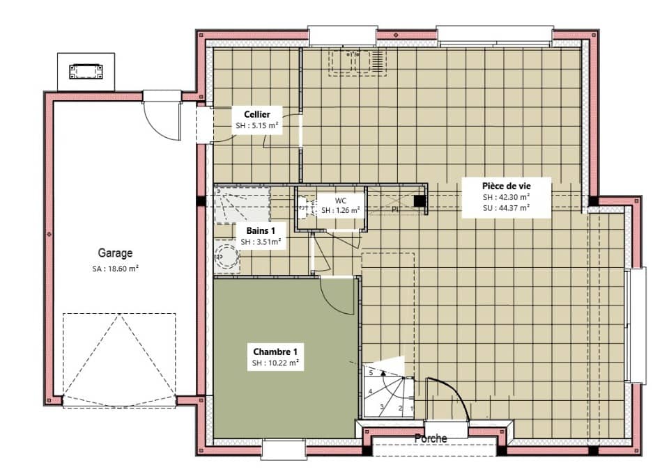 Maison neuve - Terrain à bâtir Changé (72560) à Changé, prix 385 000 €