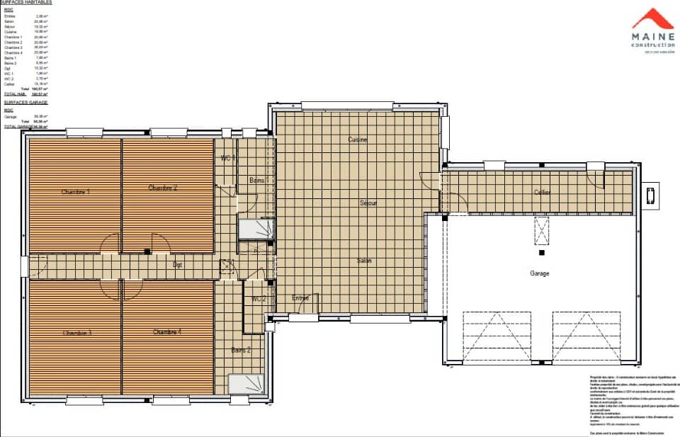 Maison neuve - Terrain à bâtir Parigné-l'Évêque (72250) à Parigné-l'Évêque, prix 459 000 €