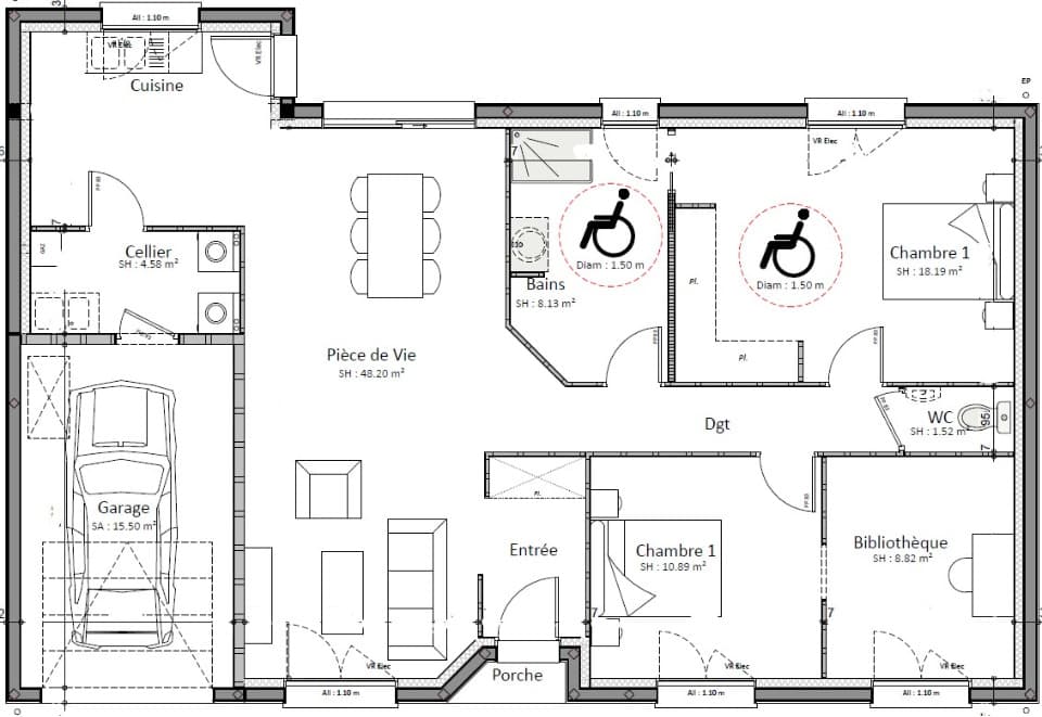 Maison neuve - Terrain à bâtir Parigné-l'Évêque (72250) à Parigné-l'Évêque (72), prix 289 000 €