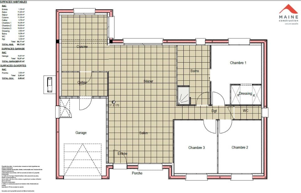 Maison neuve - Terrain à bâtir Parigné-l'Évêque (72250) à Parigné-l'Évêque (72), prix 256 000 €