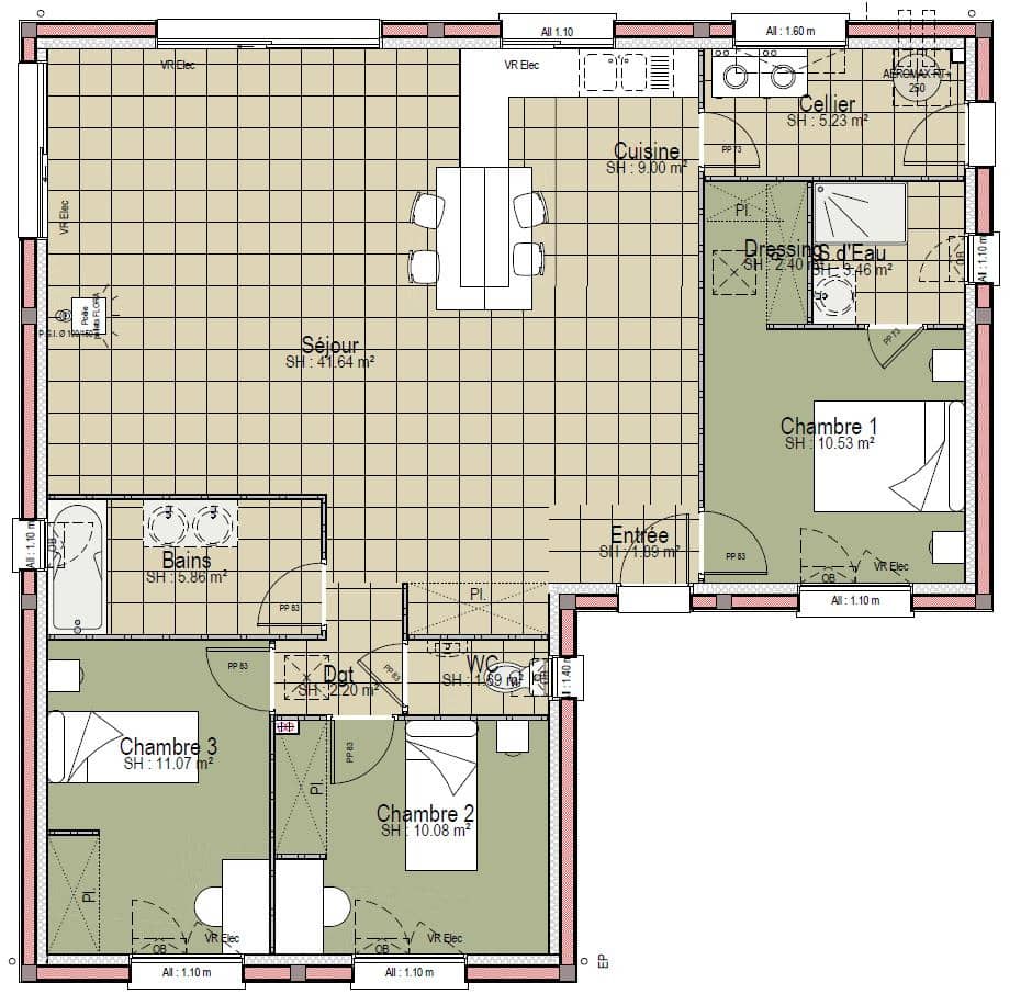 Maison neuve - Terrain à bâtir Aubigné-Racan (72800) à Aubigné-Racan, prix 235 000 €