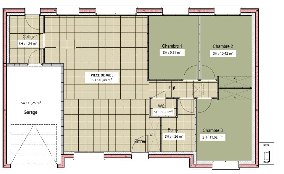 Maison neuve - Terrain à bâtir Aubigné-Racan (72800) à Aubigné-Racan (72), prix 199 000 €