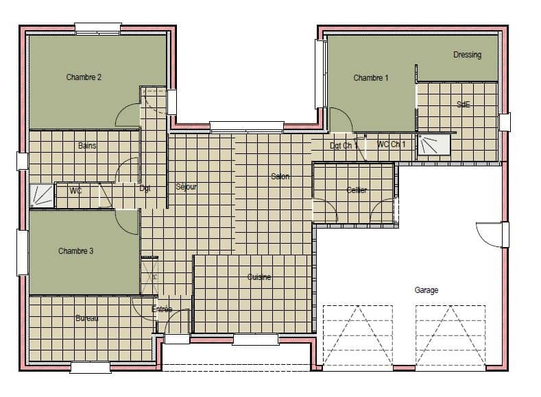 Maison neuve - Terrain à bâtir Aubigné-Racan (72800) à Aubigné-Racan, prix 289 000 €
