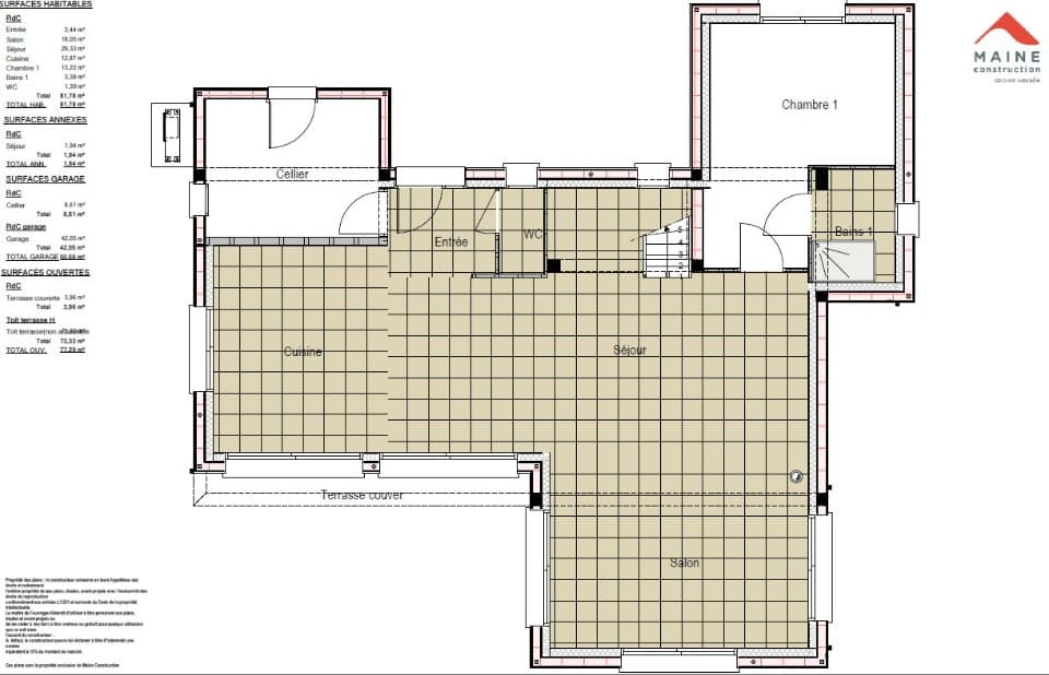 Maison neuve - Terrain à bâtir Aubigné-Racan (72800) à Aubigné-Racan (72), prix 319 000 €