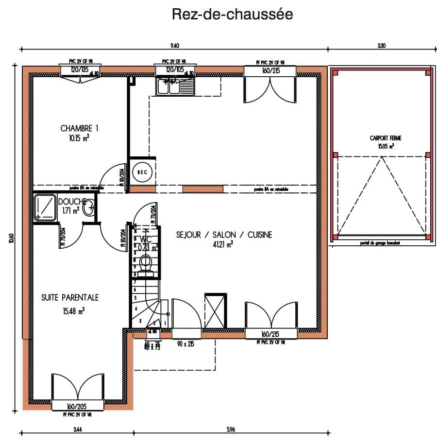 Maison neuve - Terrain à bâtir Aubigné-Racan (72800) à Aubigné-Racan, prix 245 000 €