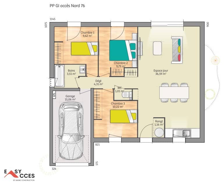 Maison neuve - Terrain à bâtir Le Mans (72000) à Le Mans (72), prix 235 000 €