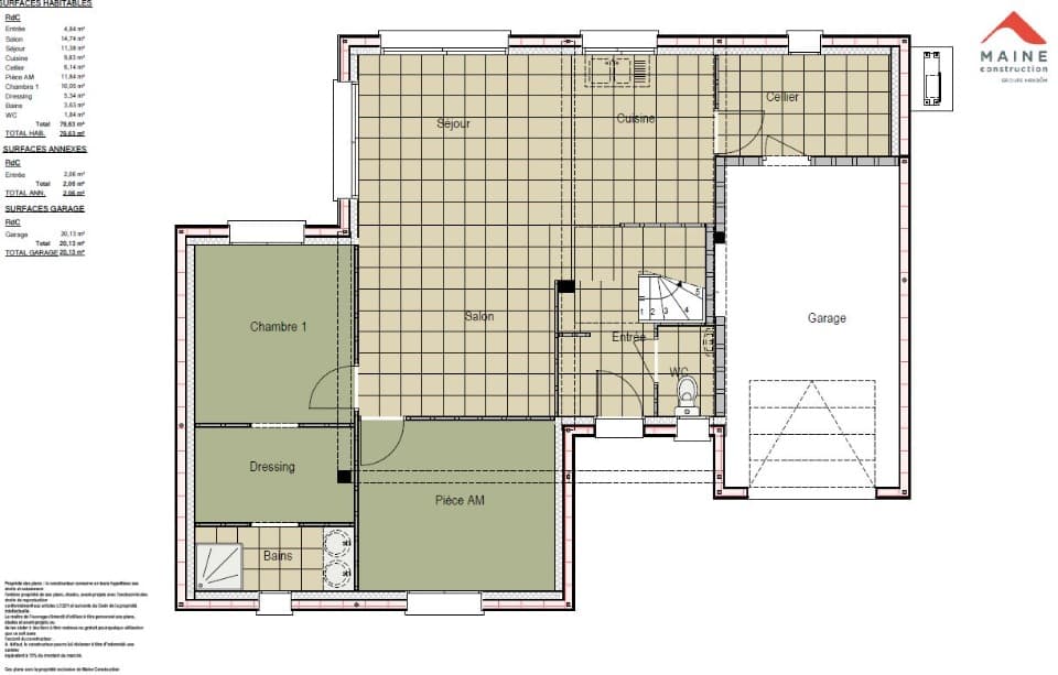Maison neuve - Terrain à bâtir Le Mans (72000) à Le Mans (72), prix 395 000 €