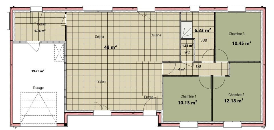 Maison neuve - Terrain à bâtir Le Mans (72000) à Le Mans (72), prix 295 000 €