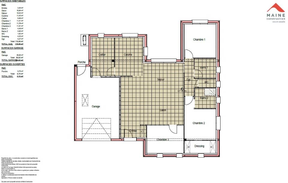 Maison neuve - Terrain à bâtir Le Mans (72000) à Le Mans, prix 324 000 €