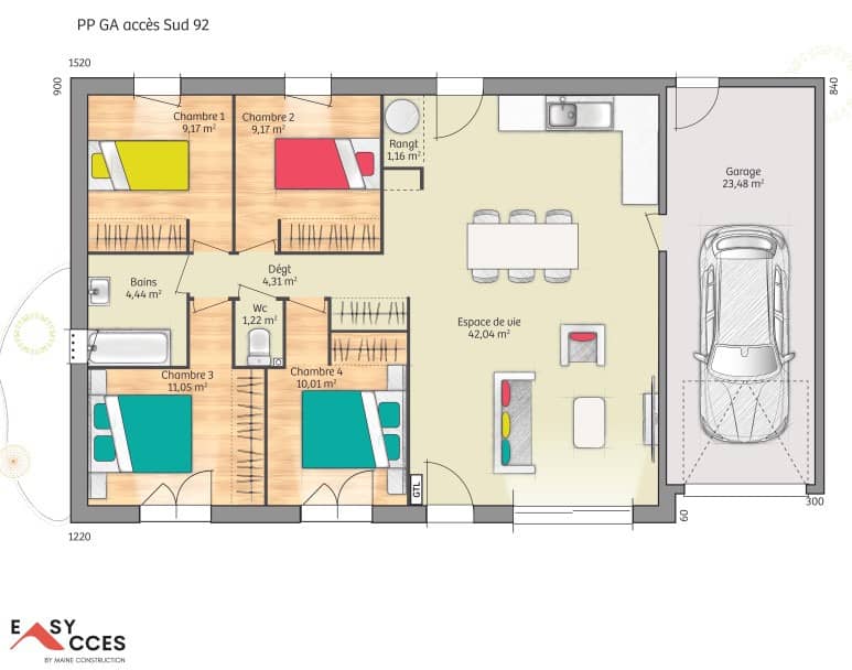 Maison neuve - Terrain à bâtir La Chapelle-Saint-Aubin (72650) à La Chapelle-Saint-Aubin, prix 315 000 €