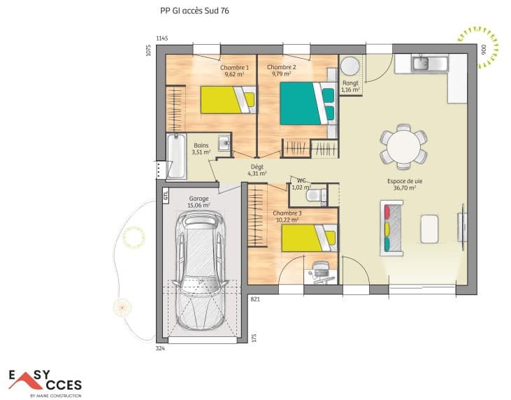 Maison neuve - Terrain à bâtir La Chapelle-Saint-Aubin (72650) à La Chapelle-Saint-Aubin (72), prix 299 000 €