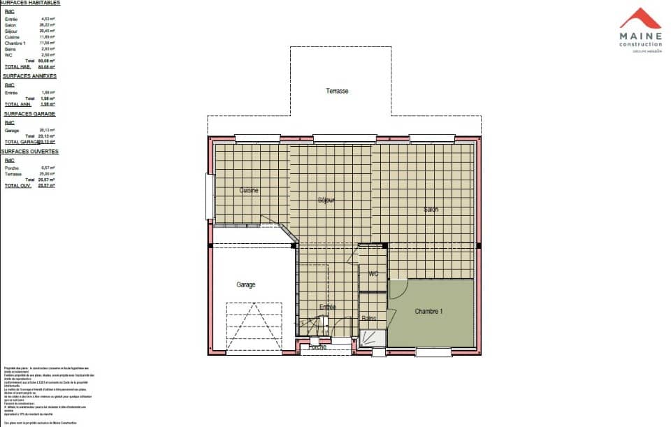 Maison neuve - Terrain à bâtir Saint-Saturnin (72650) à Saint-Saturnin, prix 349 000 €