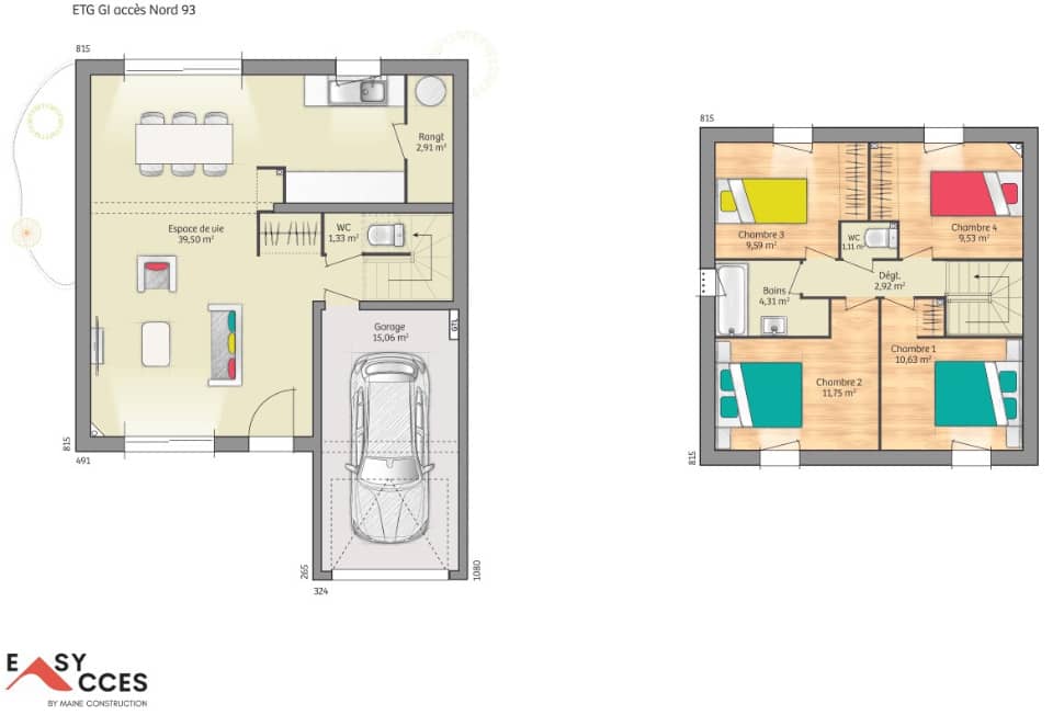 Maison neuve - Terrain à bâtir Saint-Saturnin (72650) à Saint-Saturnin, prix 258 000 €