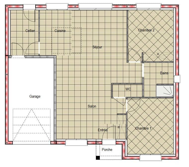 Maison neuve - Terrain à bâtir Saint-Saturnin (72650) à Saint-Saturnin, prix 239 000 €