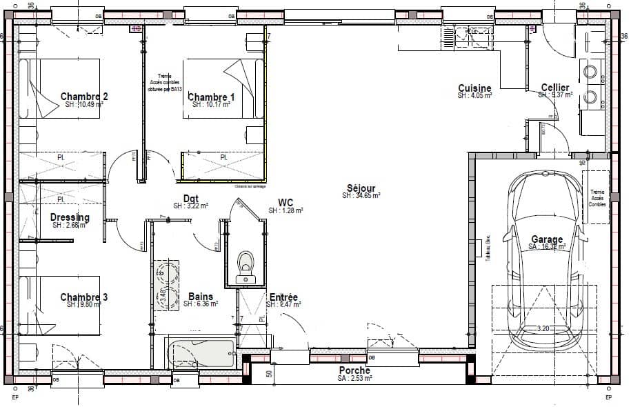 Maison neuve - Terrain à bâtir Sainte-Jamme-sur-Sarthe (72380) à Sainte-Jamme-sur-Sarthe, prix 219 000 €