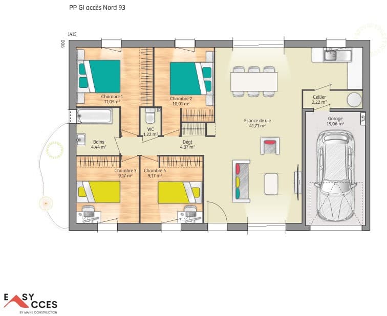 Maison neuve - Terrain à bâtir Sainte-Jamme-sur-Sarthe (72380) à Sainte-Jamme-sur-Sarthe (72), prix 204 000 €