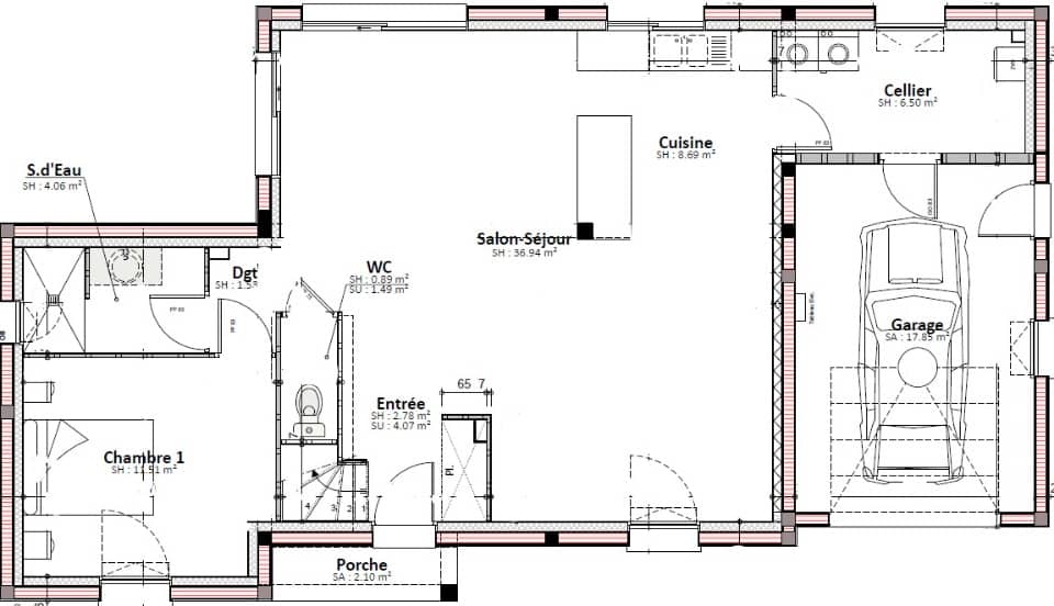 Maison neuve - Terrain à bâtir () à La Bazoge, prix 279 000 €